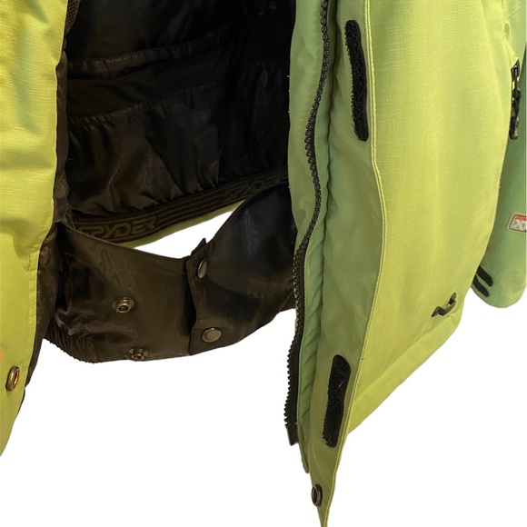 Men's Spyder Medium Green & Black Insulated Jacket EUC - Picture 8 of 14